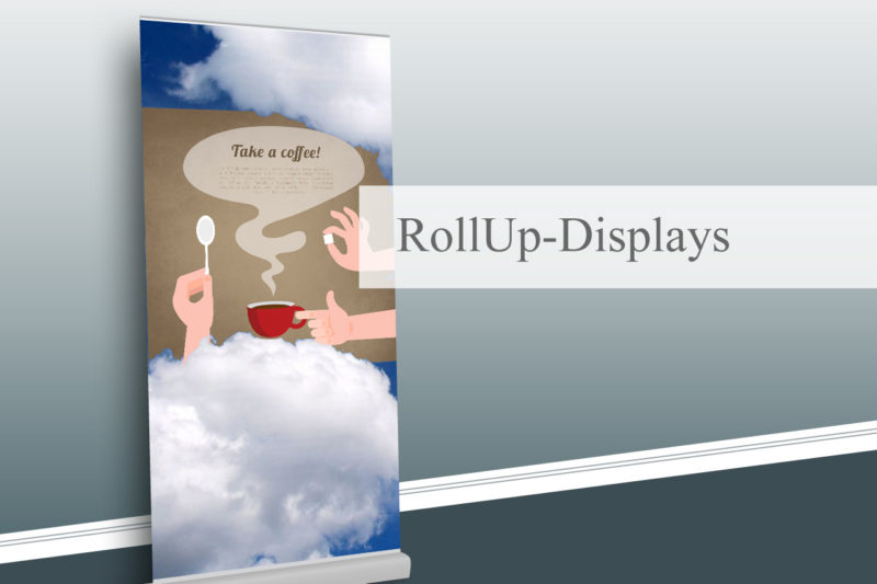 Rollup-Displays und Plakate
