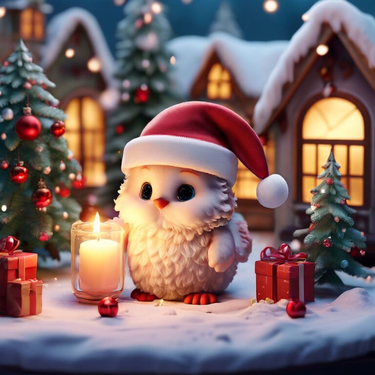 a cute christmas scene with a screen cleaner